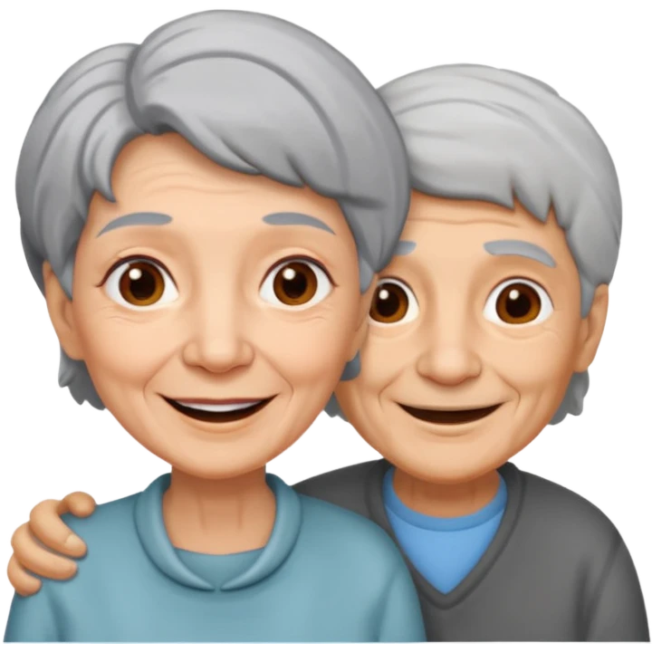 lo mismo que estas haciendo solo coloca alado de la abuela un hombre emoji