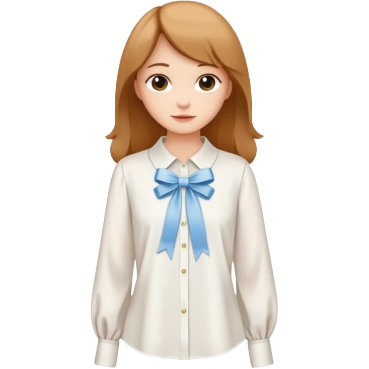 ehite blouse with ribbon emoji
