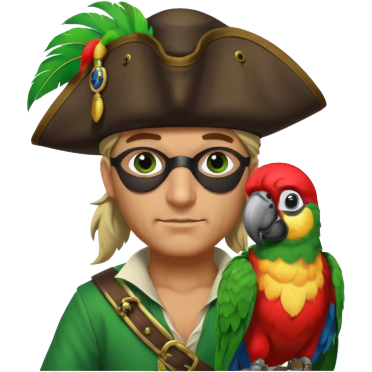 pirate and parrot emoji
