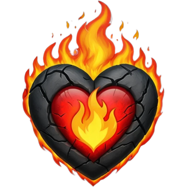 Black Heart of Fire emoji