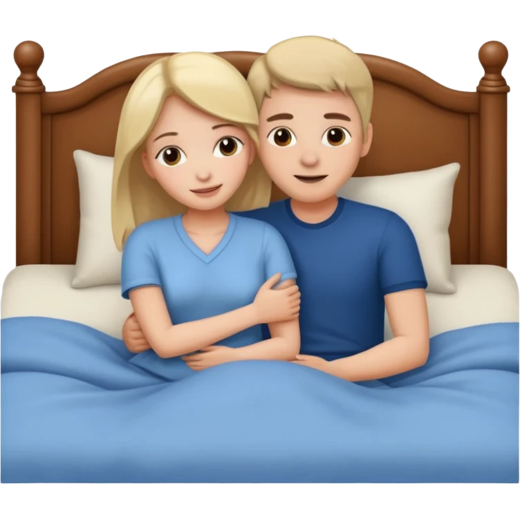 Naked couple on bed emoji