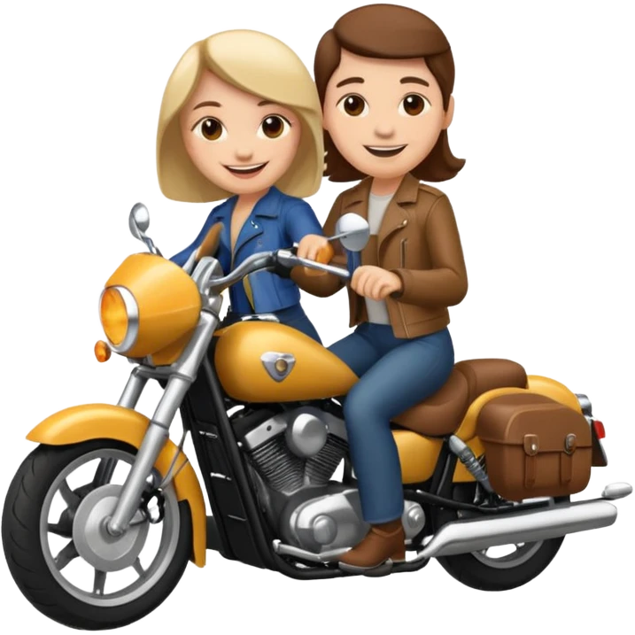 Emoji de dos personas en una moto  emoji