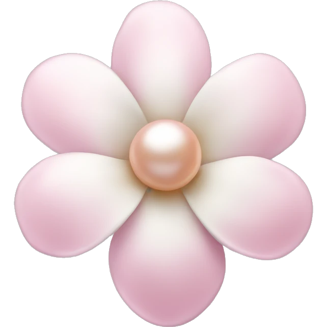 Pearl light pink flower emoji