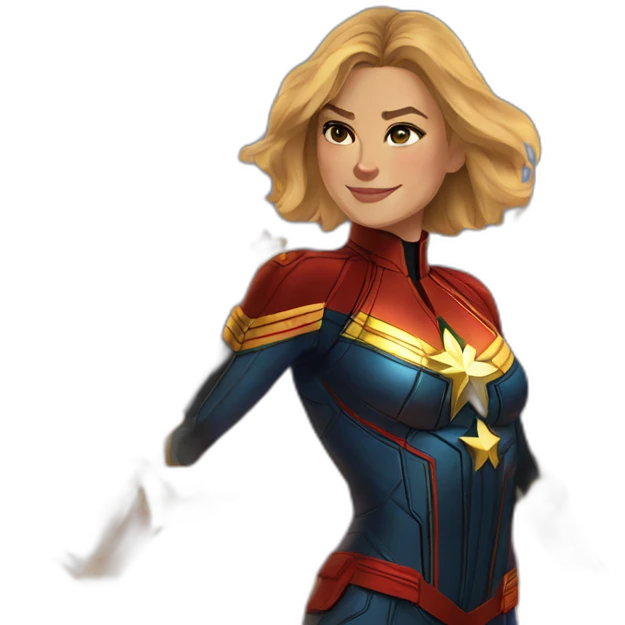 Captain marvel and her cat emoji