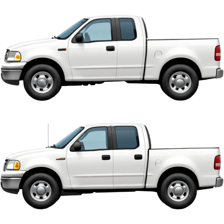 2001 Ford F150 pickup truck side view white emoji