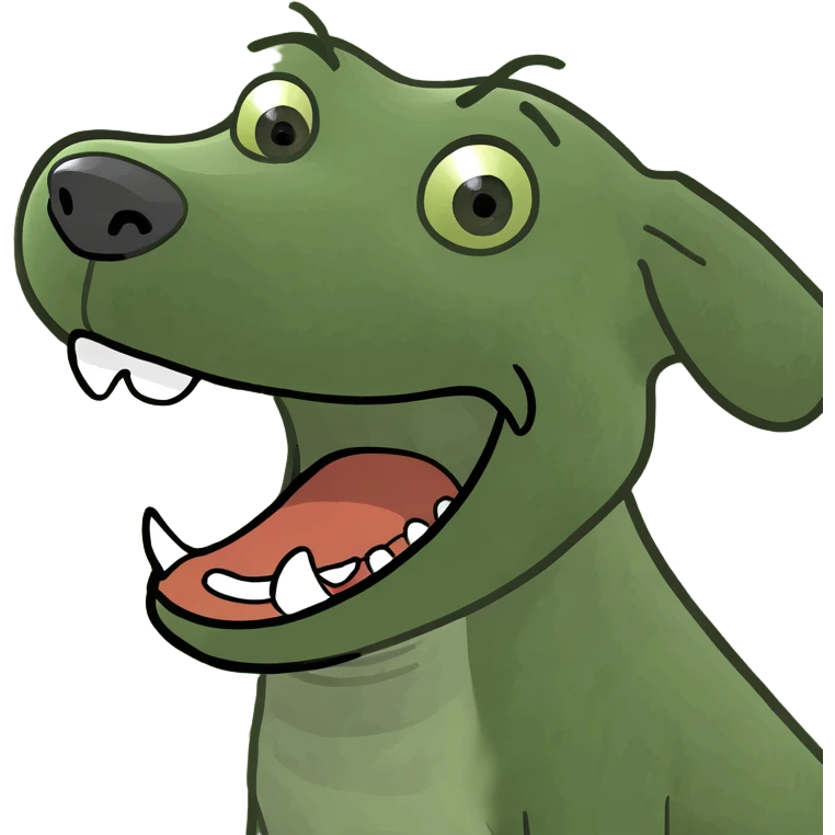 Perro riéndose emoji