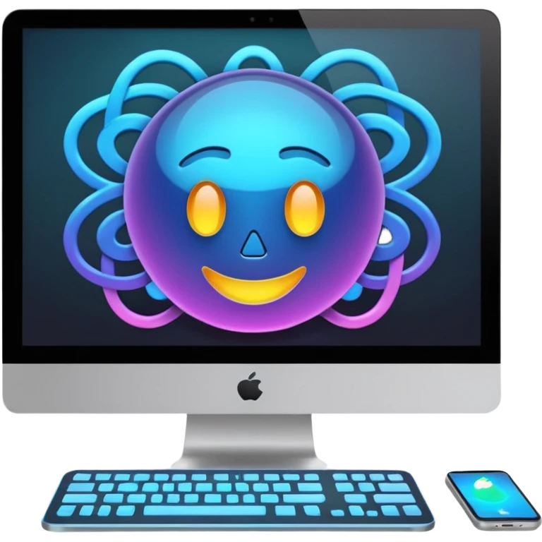 AI webflow on a computer - really complicated, no faces emoji