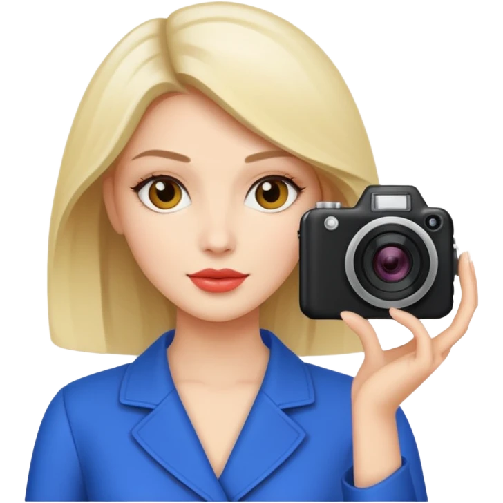 chic women with digicam emoji