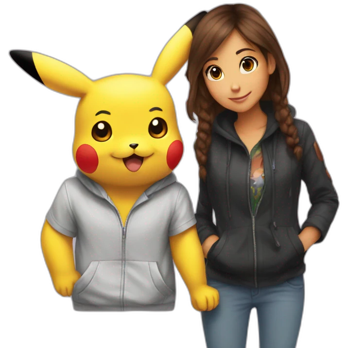Pikachu et Sasha emoji