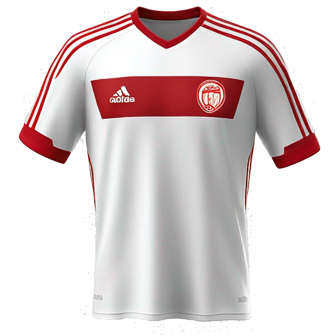 camiseta de futbol adidas blanca y roja  emoji