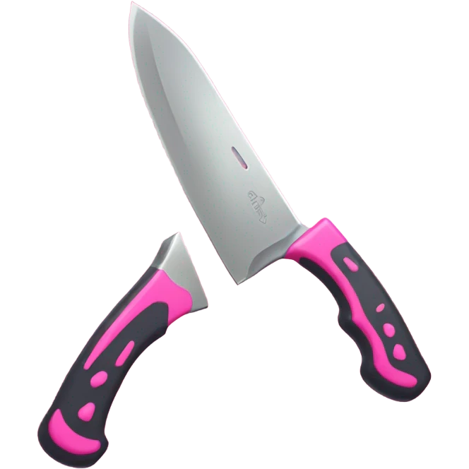 Knife with pink emoji