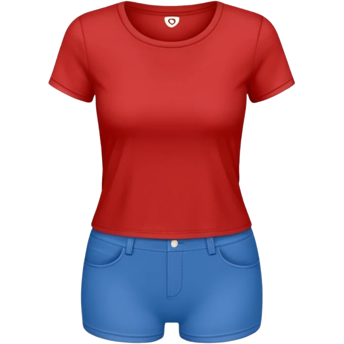 red crop t-shirt emoji