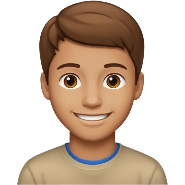 Emoji de un joven feliz  emoji