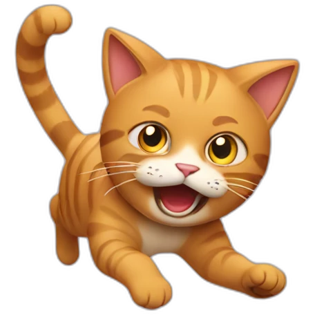 CAT RUNNING CRAZY emoji