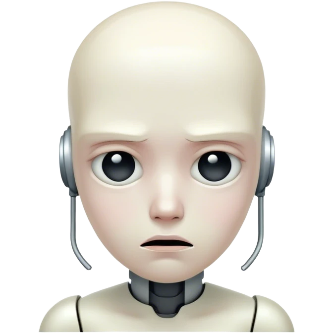 a depressed android emoji