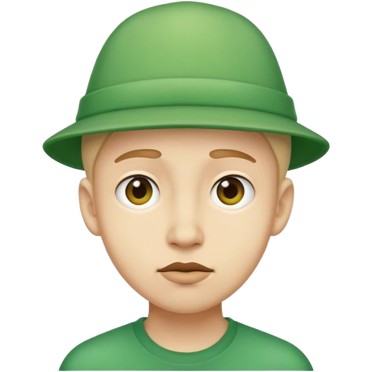 Awkward person with a green hat emoji