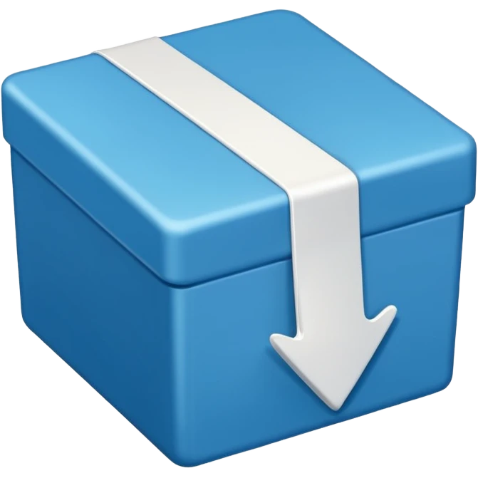 Blue box with a white check mark in the middle of the blue box that is a little bit tilted to the right  emoji