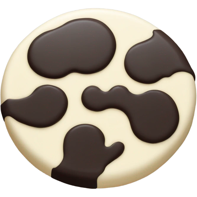 One Black and white cookie equally  emoji