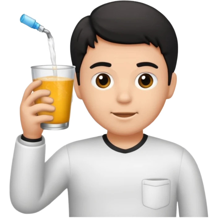 menino de tom de pele médio claro de cabelo preto pelado sentado no vaso sanitário  emoji