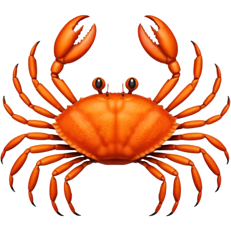 A crab with a total of eight legs emoji
