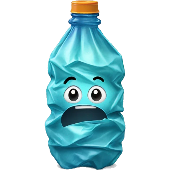 Crumpled plastic bottle emoji