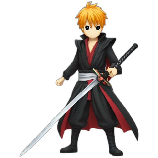 Ichigo Kurosaki with sword emoji
