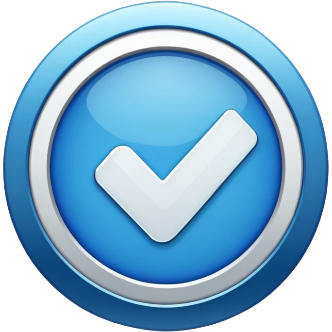 A round blue verified badge emoji