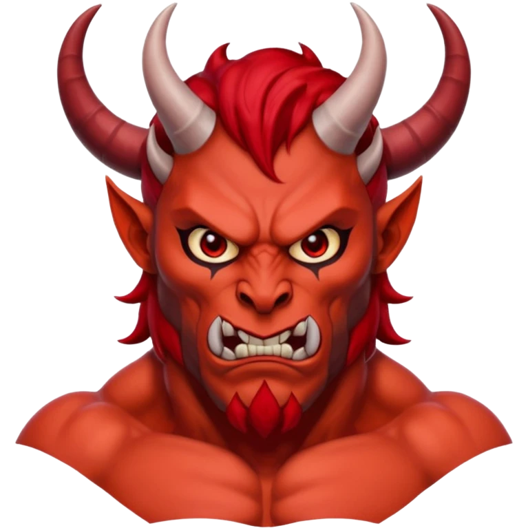 satan head and torso with arms down emoji