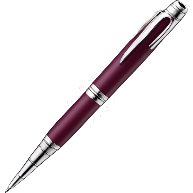 Burgundy beautiful pen emoji