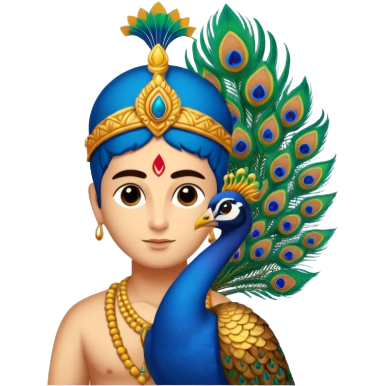 lord Murugan with peacock emoji