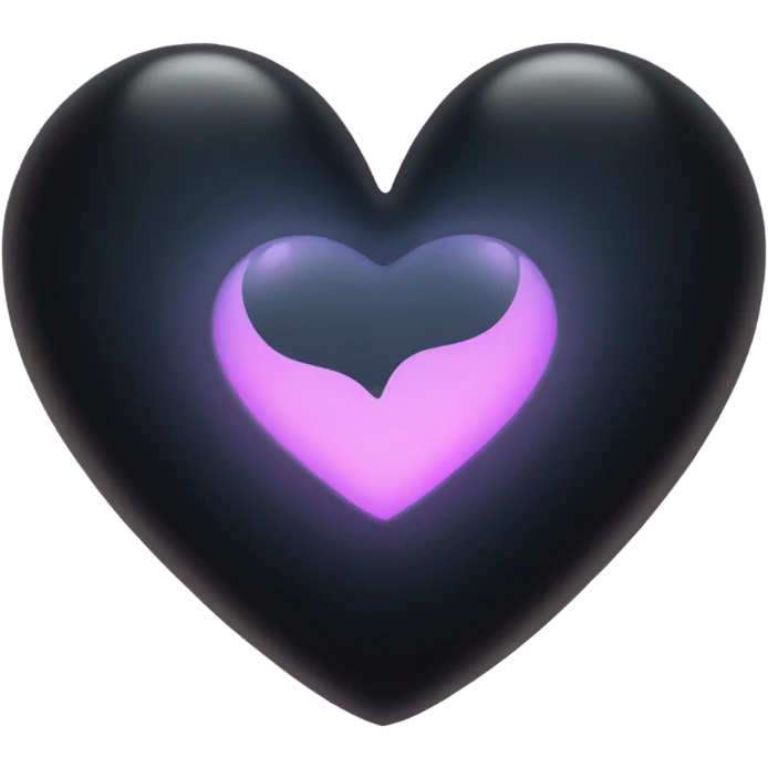Black glowy heart emoji