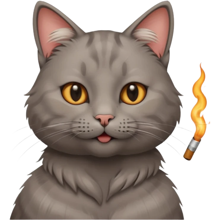 cat with cigarete emoji