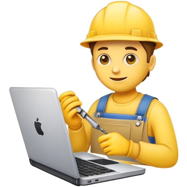 emoji repairing a laptop emoji