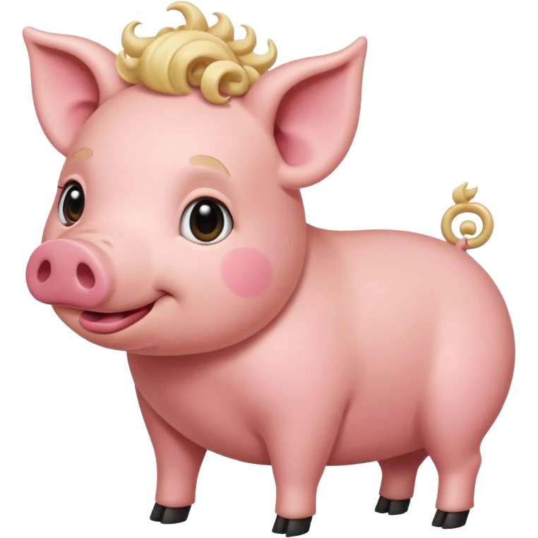 blonde pig emoji