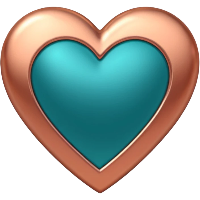 A teal, burnt orang, and rose gold heart, please.  emoji