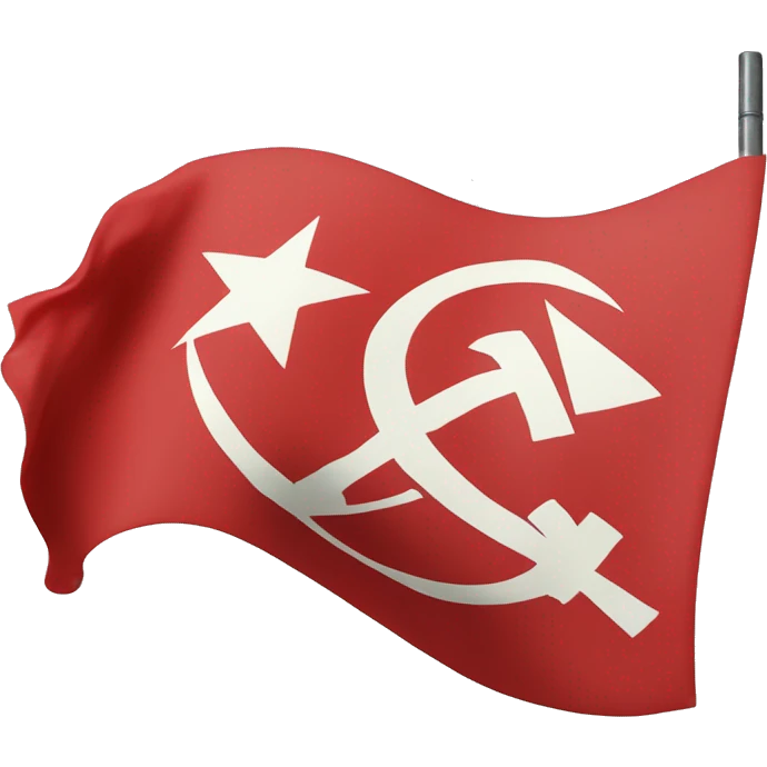 flag with the symbol of communisme, but flag like the apple ones emoji