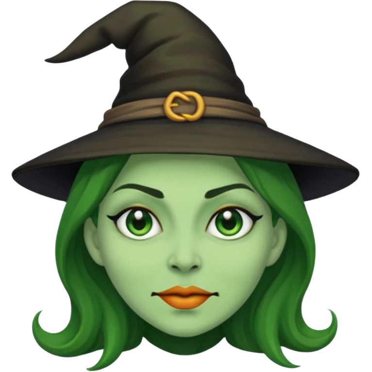 witch face with green skin emoji