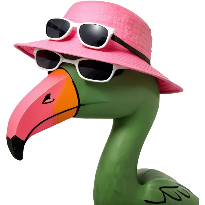 Pink flamingo  emoji