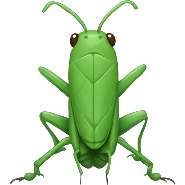 Green cricket emoji