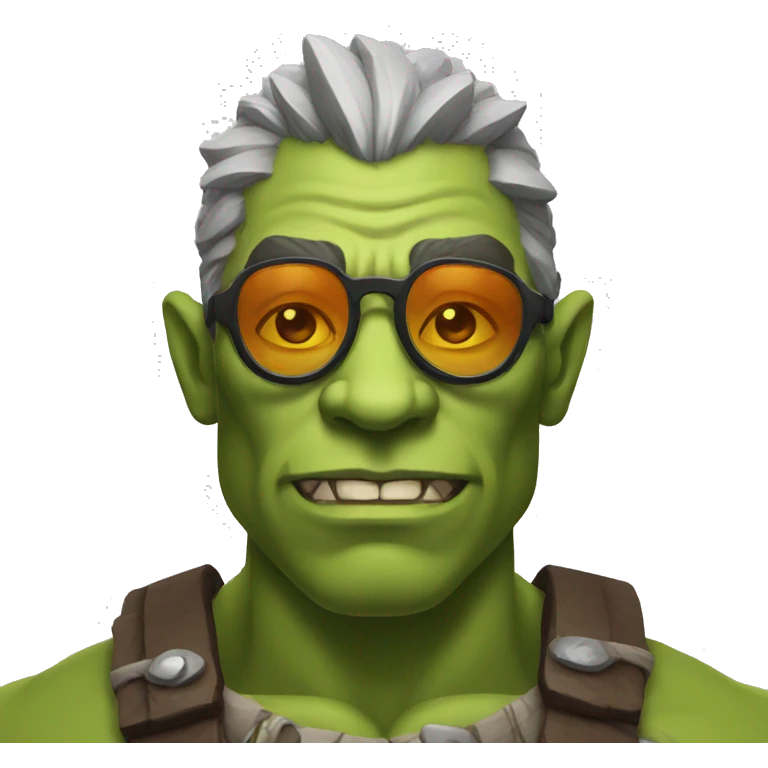 An orc with cool glasses  emoji