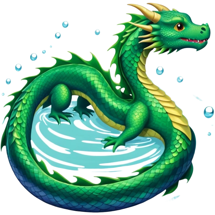 Dragon swimming  emoji