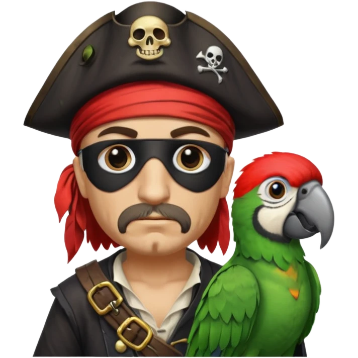 pirate and parrot emoji