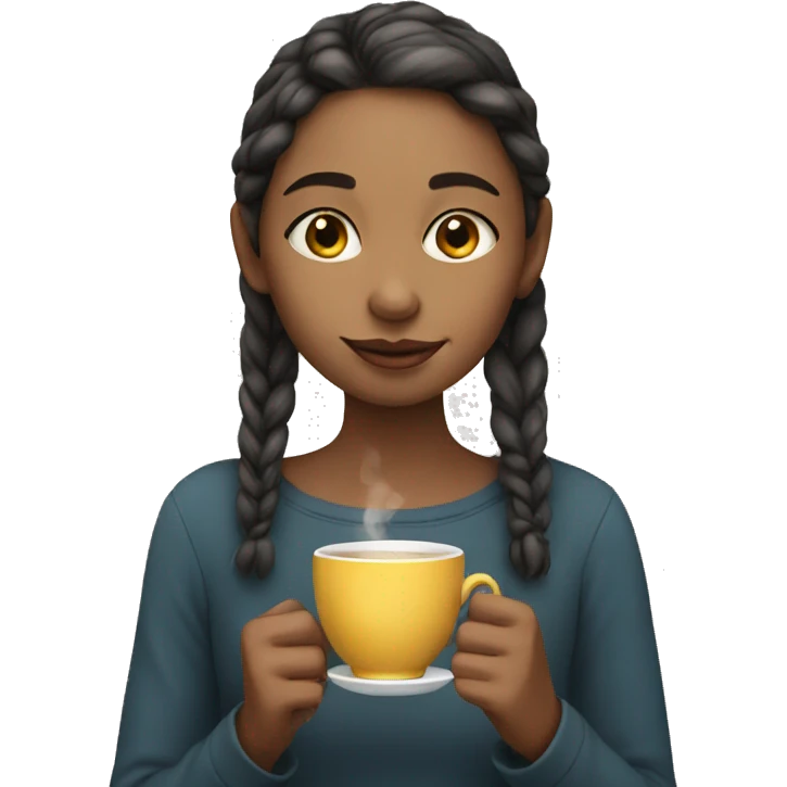 girl drinking tea  emoji