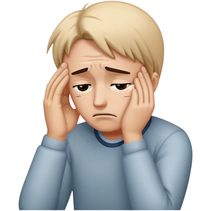 Sad facepalm emoji
