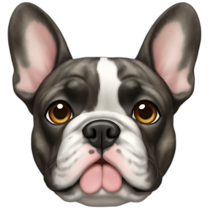 Brindle French bulldog emoji
