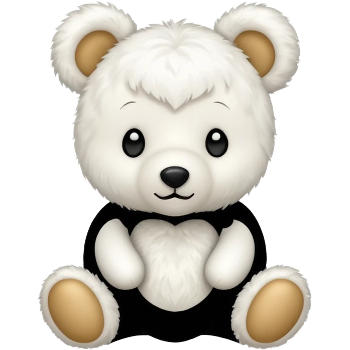 Oso de peluche blanco cute emoji