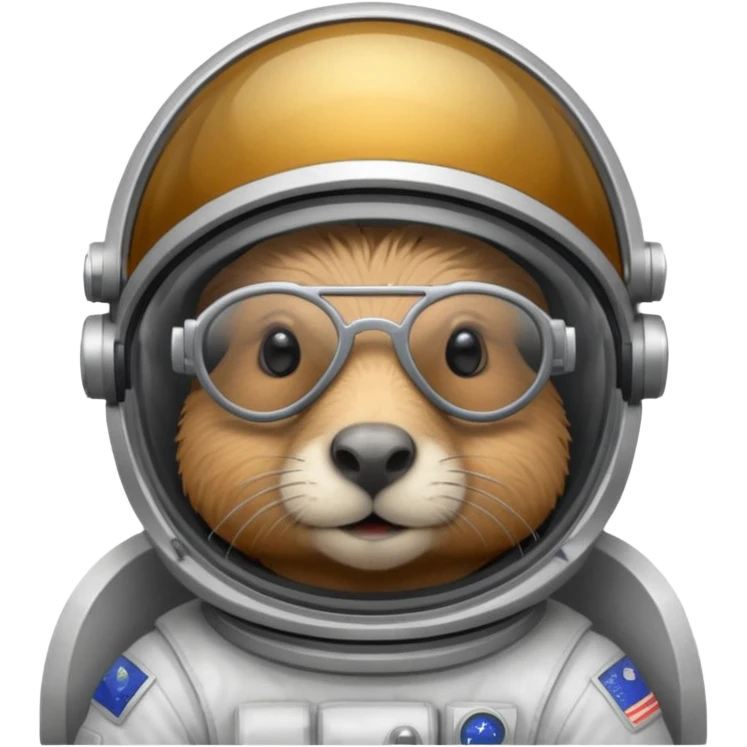 capypara wearing glasses in astronaut helmet emoji