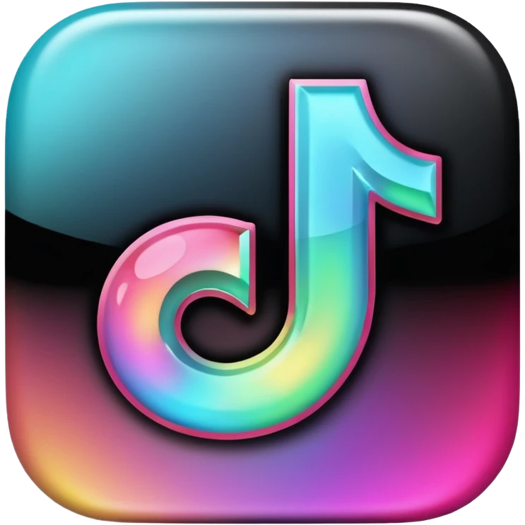 tiktok logo thats glowing emoji
