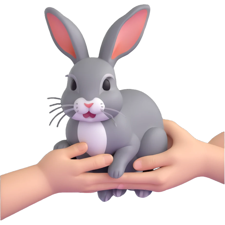 person petting rabbit emoji