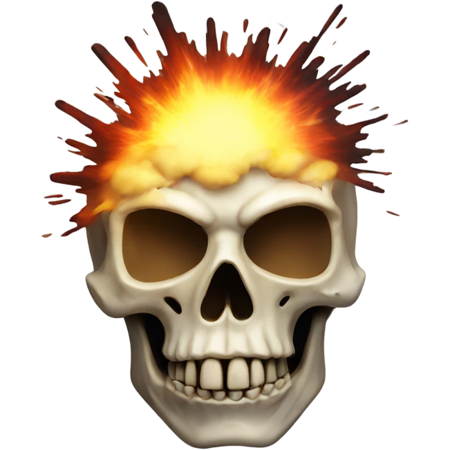 Skull with explosion emoji